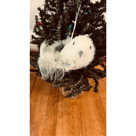 Bird Christmas tree ornament Feather Foam Vintage - Picture 1 of 8
